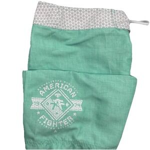 American Fighter  Board Shorts Men's Size 32 Aqua‎ Green